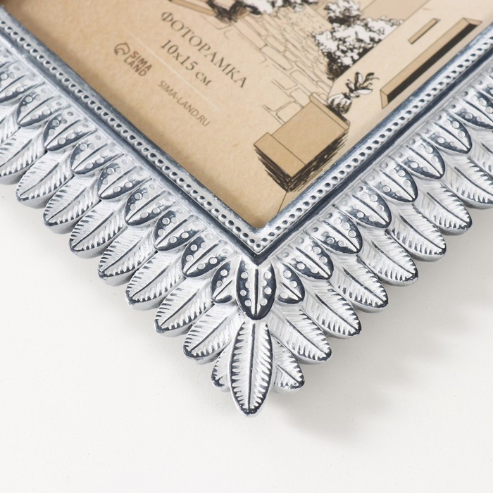 Фоторамка полистоун 10х15 см Фоторамка полистоун 10х15 см "Амитола" чёрно-белая 16х1,6х21 см