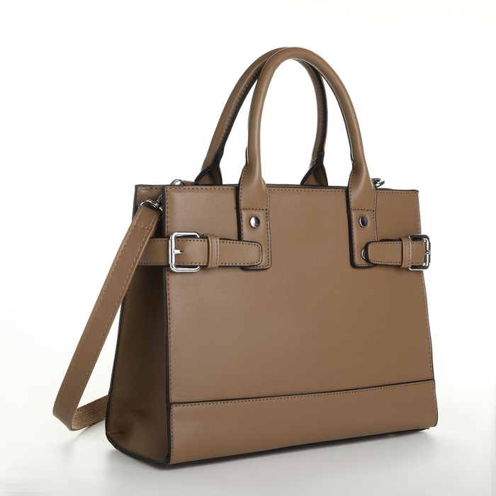 Сумка женская тоут, на молнии, цвет песочный