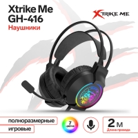Наушники Xtrike Me GH-416, игровые, полноразмерные, подсветка, mic, USB, 2 м,чёрный Наушники Xtrike Me GH-416, игровые, полноразмерные, подсветка, mic, USB, 2 м,чёрный