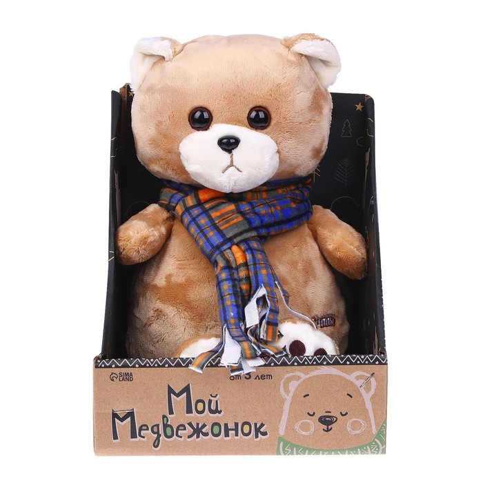 Мягкая игрушка &laquo;Мишка Лаппи&raquo;, 23 см, в шарфике