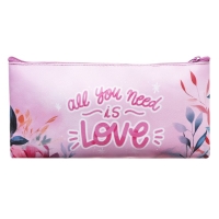 Пенал мягкий, 1 отделение, 108 х 205 мм, плоский, Calligrata ПМП 01-20 "Аниме" розовый