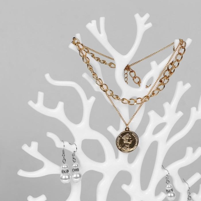 Подставка для украшений &laquo;Дерево&raquo;, 24&times;12&times;30 см, цвет белый