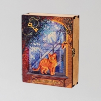 Ключница закрытая "Дом, милый дом!" кошка, окно, 17х22х6 см Ключница закрытая "Дом, милый дом!" кошка, окно, 17х22х6 см