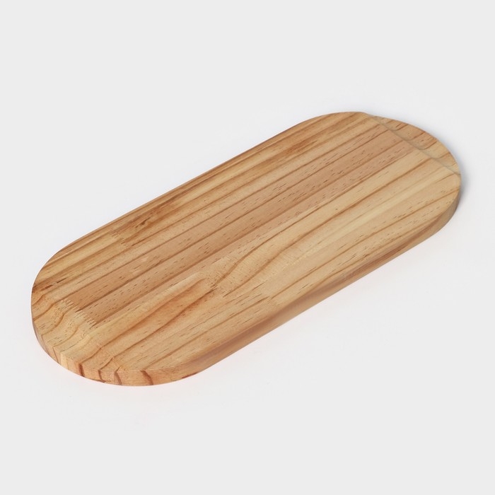 Сковорода чугунная «Овал гриль», 43×16,5×2,5 см, с ручками, на деревянной подставке Сковорода чугунная «Овал гриль», 43×16,5×2,5 см, с ручками, на деревянной подставке