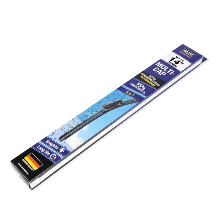 Щетка стеклоочистителя AVS Multi-Cap MC-14, 14 Щетка стеклоочистителя AVS Multi-Cap MC-14, 14"/ 350 мм, бескаркасная, мультикрепление