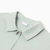 Рубашка для девочки MINAKU: Jeans collection, цвет серо-голубой, рост 122 см