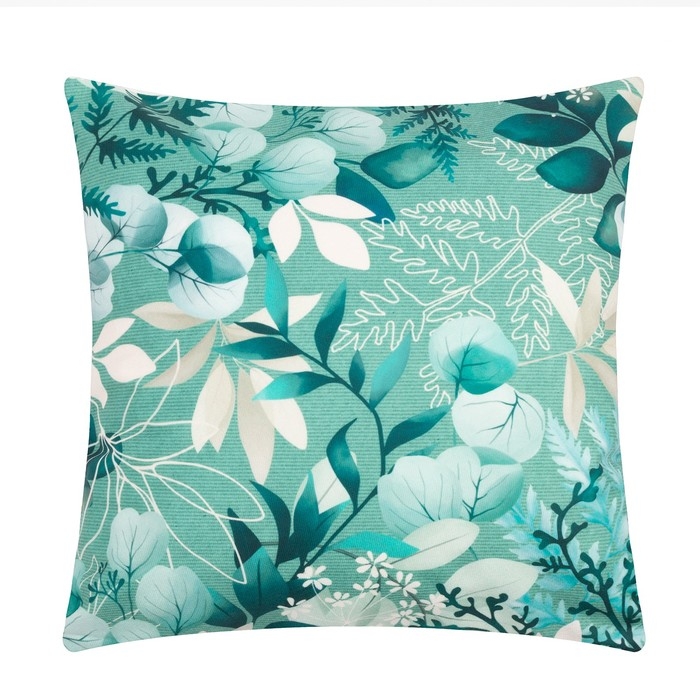 Наволочка декоративная Этель &laquo;Эвкалипт&raquo; 40х40 см, велюр, 100% п/э