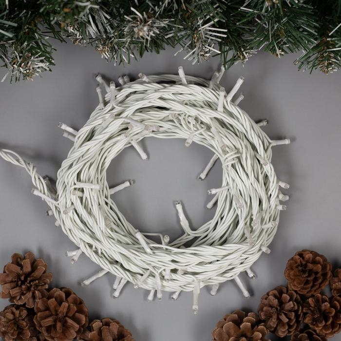 Гирлянда «Нить» 10 м, IP44, УМС, белая нить, 100 LED, свечение зелёное, 220 В Гирлянда «Нить» 10 м, IP44, УМС, белая нить, 100 LED, свечение зелёное, 220 В