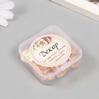 Пуговицы пластик 4 прокола "Золотая" 1,5х1,5 см набор 40 шт 2х5,5х5,5 см