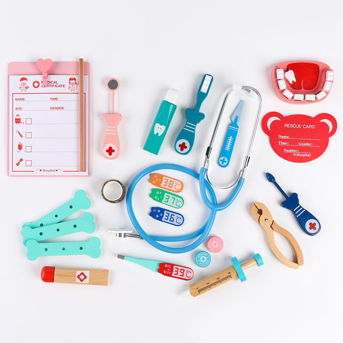 Игровой набор &laquo;Играем в доктора&raquo; мягкий кейс 22&times;15&times;14 см