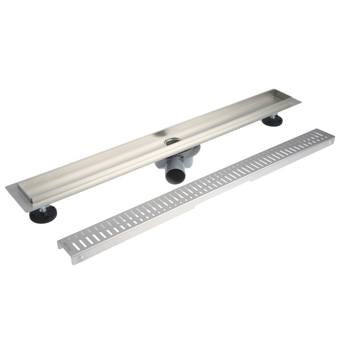 Трап линейный AFLORN AF20107-80, 800х70 мм, c флaнцeм своб. вращения 360&deg;, нерж. сталь