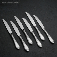 Набор столовых приборов «Посольский», 24 предмета, декоративная коробка, цвет серебряный Набор столовых приборов «Посольский», 24 предмета, декоративная коробка, цвет серебряный