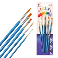 Набор кистей Синтетика 5шт Луч "Классика цвета", (круглые № 1, 3, 5; пл № 6, 8) Набор кистей Синтетика 5шт Луч "Классика цвета", (круглые № 1, 3, 5; пл № 6, 8)