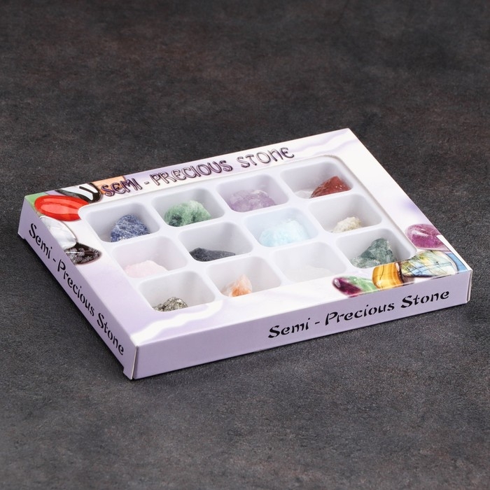 Коллекция минералов, 12 шт, 14,2х10,5 см Коллекция минералов, 12 шт, 14,2х10,5 см