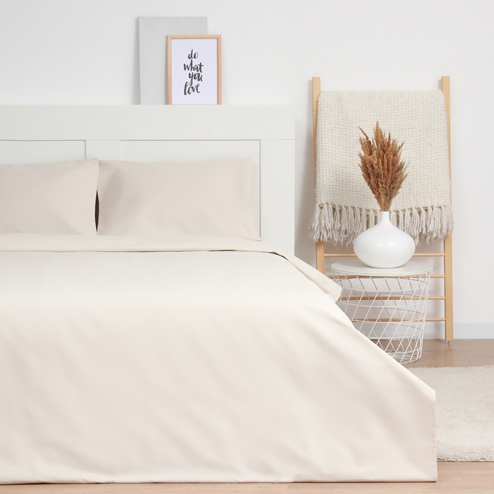 Постельное бельё LoveLife евро Ivory 200х217см, 225х240см, 50х70см-2шт, 100%хлопок, сатин, 125г/м&sup2;