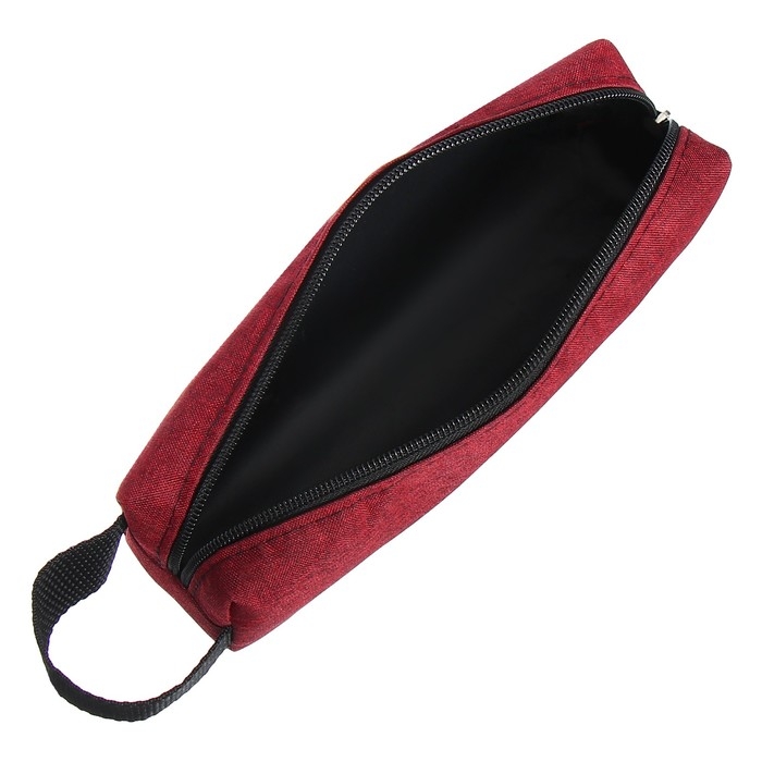 Пенал школьный на молнии Calligrata, бордовый Пенал школьный на молнии Calligrata, бордовый