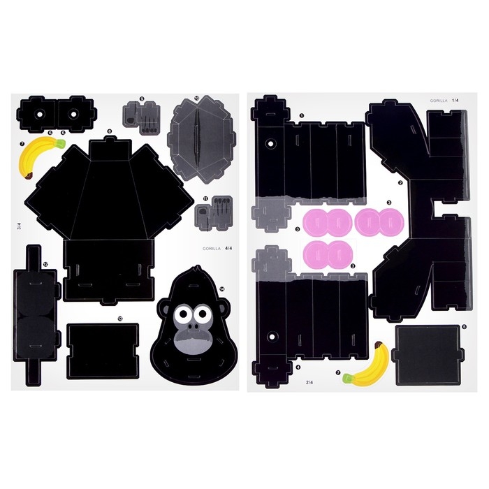 Набор для творчества создние 3D фигурки &laquo;Горилла&raquo;