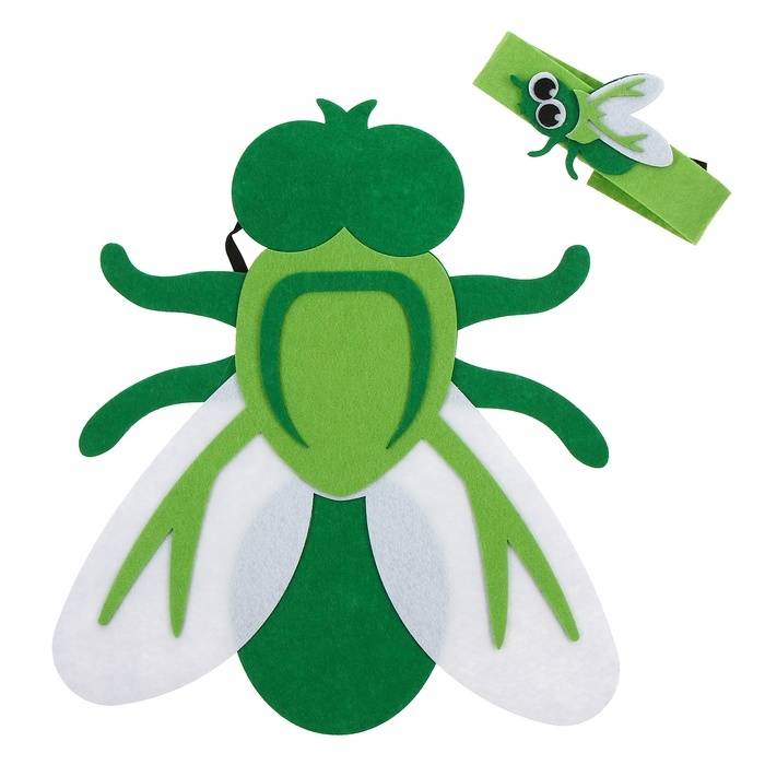 Карнавальный набор &laquo;Весёлые насекомые&raquo;: повязка и муха из фетра, 3&ndash;7 лет