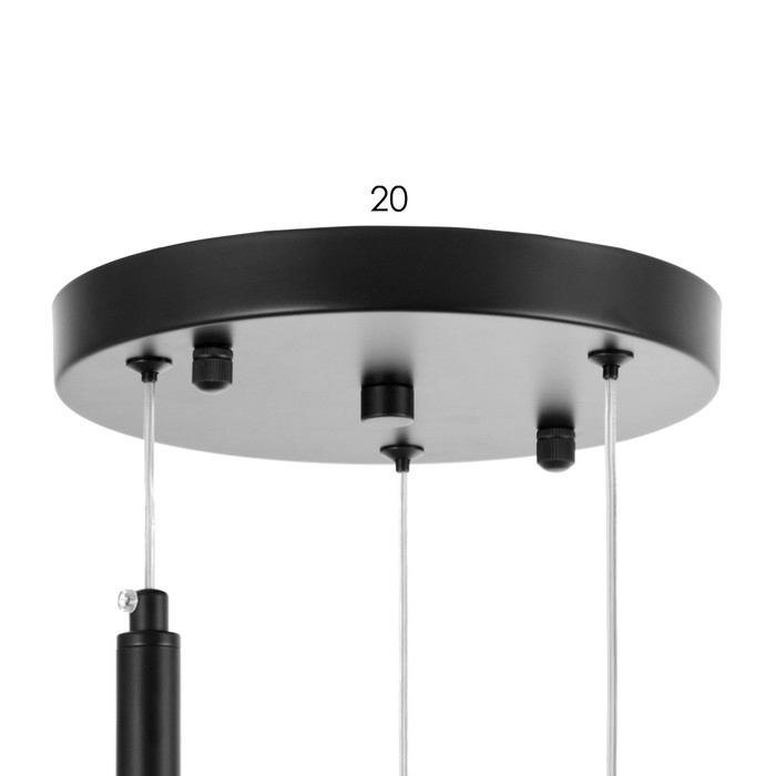 Светильник "Жаклин" 3х3Вт G4 Чёрный 30х30х180см