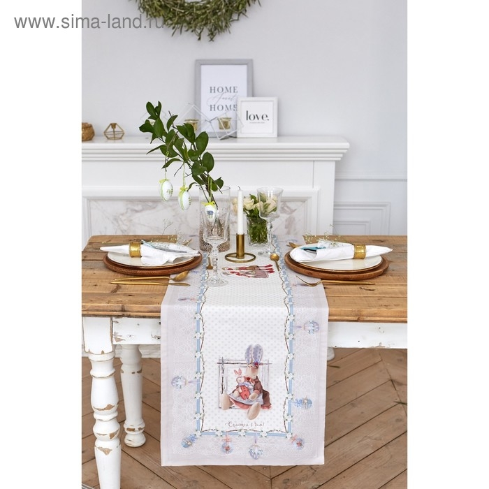Дорожка на стол &laquo;&laquo;Пасхальные Тильды&raquo;&raquo; 40х146 см, 100% хл, саржа 190 гр/м2
