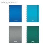 Тетрадь на спирали, 80 листов в клетку, ErichKrause Ice Metallic, пластиковая обложка, на резинке, блок офсет 100% белизна, МИКС Тетрадь на спирали, 80 листов в клетку, ErichKrause Ice Metallic, пластиковая обложка, на резинке, блок офсет 100% белизна, МИКС