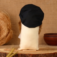 Оберег "Домовой в кепке, к деньгам, с кошельком", лён, 18 см Оберег "Домовой в кепке, к деньгам, с кошельком", лён, 18 см