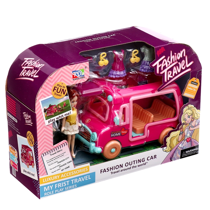 Игровой набор &laquo;Модное путешествие&raquo;: трейлер для путешествий, аксессуары, куклы, МИКС