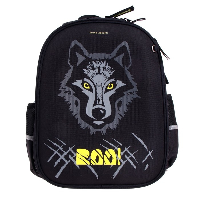 Рюкзак каркасный 36 х 28 х 17 см, Bruno Visconti Рюкзак каркасный 36 х 28 х 17 см, Bruno Visconti "Взгляд зверя. Волк"