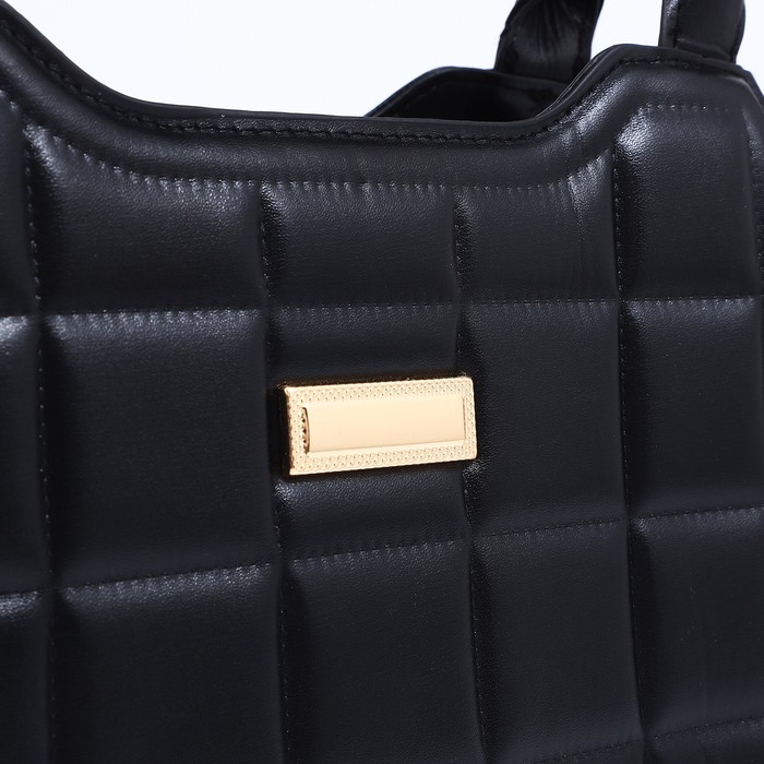 Сумка женская тоут на молнии, цвет чёрный Сумка женская тоут на молнии, цвет чёрный