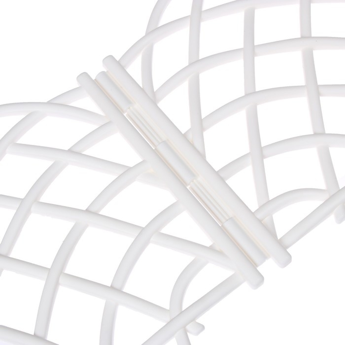 Ограждение декоративное, 34 &times; 270 см, 6 секций, пластик, белое, &laquo;Диадема&raquo;