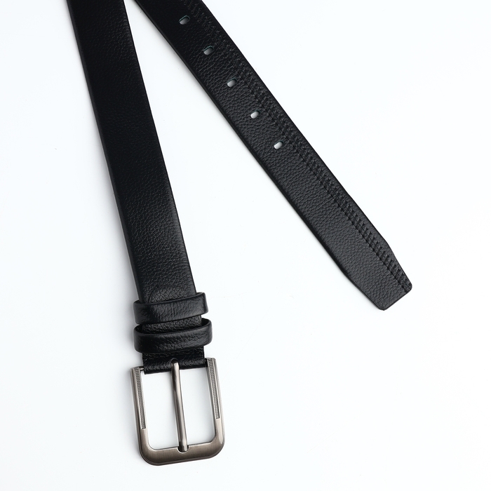 Ремень мужской, ширина 4 см, пряжка металл, цвет чёрный Ремень мужской, ширина 4 см, пряжка металл, цвет чёрный