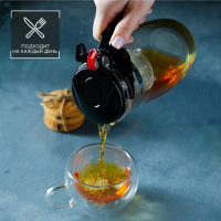 Чайник стеклянный заварочный Magistro &laquo;Мехико&raquo;, 900 мл, с металлическим ситом, пластиковая колба