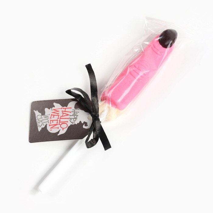 Хэллоуин Леденец на палочке &laquo;Happy Halloween&raquo;, в форме пальца, вкус: тутти-фрутти, 25 г.