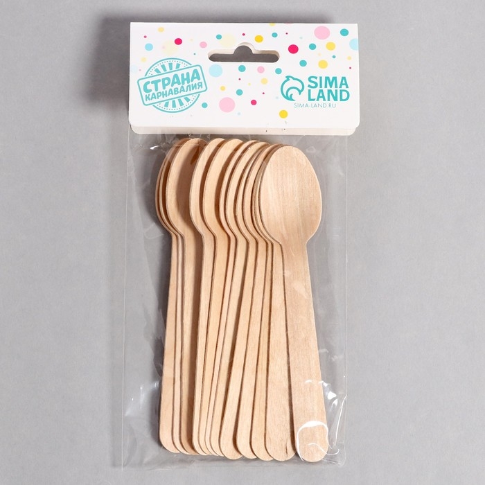Ложки деревянные, 14 см, 12 шт Ложки деревянные, 14 см, 12 шт