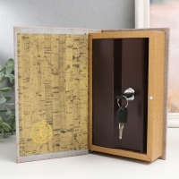 Сейф-книга дерево кожзам "Поймай дух океана" 21х13х5 см