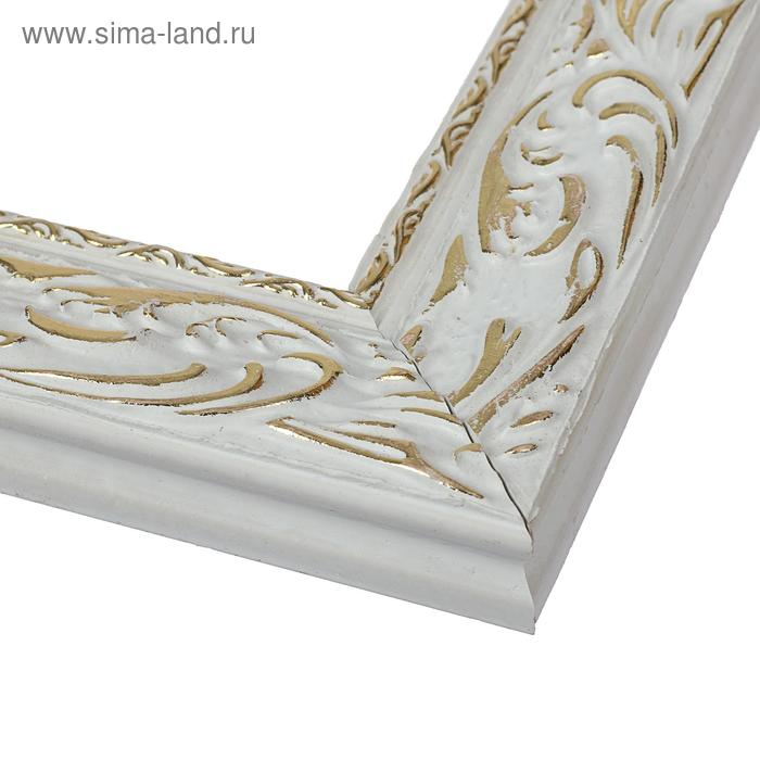 Рама для картин (зеркал) 50 х 50 х 4 см, дерево Рама для картин (зеркал) 50 х 50 х 4 см, дерево "Версаль", бело-золотая