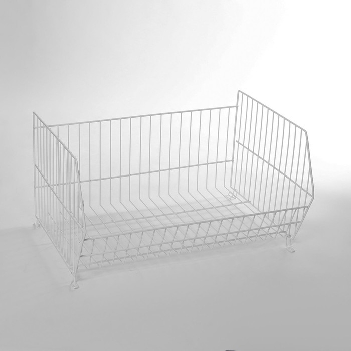 Горка-накопитель из четырёх корзин, 63&times;43&times;120, цвет белый