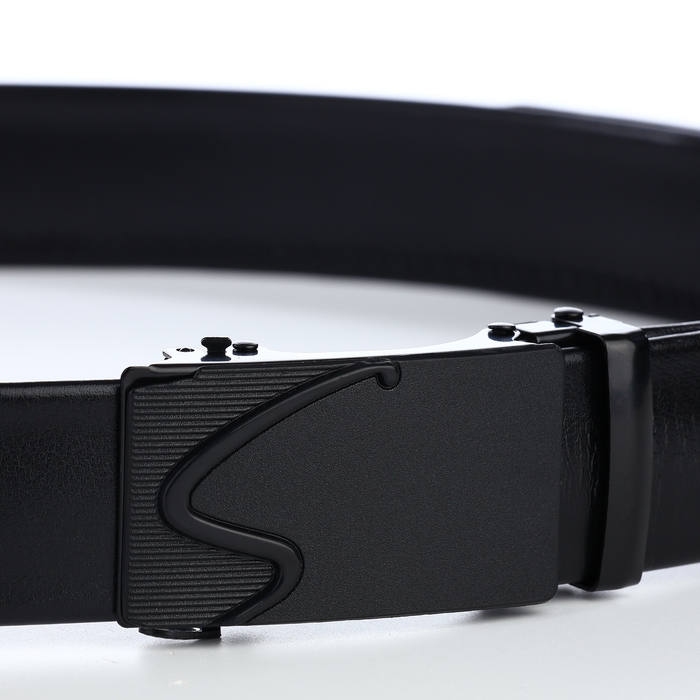 Ремень мужской, Великан, ширина 4 см, пряжка автомат, цвет чёрный Ремень мужской, Великан, ширина 4 см, пряжка автомат, цвет чёрный