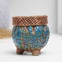 Горшок "Цветочек" на ножках, 6*6*5см