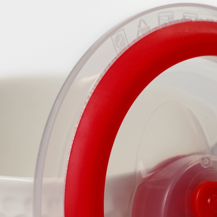 Набор салатников керамических с вакумными крышками &laquo;Ромбики&raquo;, 3 предмета: 300/550/900 мл, цвет белый