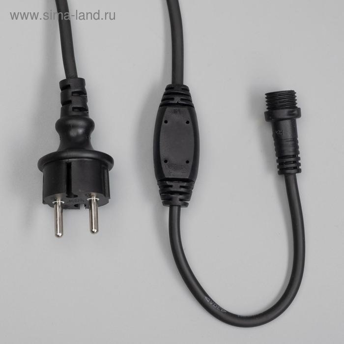 Гирлянда &laquo;Занавес&raquo; 2 &times; 3 м, IP65, УМС, тёмная нить каучук, 600 LED, свечение тёплое белое, 220 В