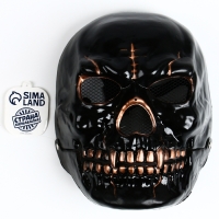 Карнавальная маска &laquo;Череп&raquo;, цвет чёрный