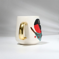 Новый год. Кружка новогодняя керамическая «Снегирь», 600 мл, цвет белый Новый год. Кружка новогодняя керамическая «Снегирь», 600 мл, цвет белый