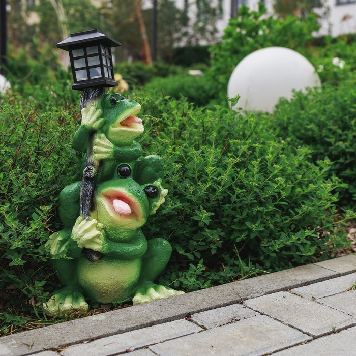 Садовый фонарь Садовый фонарь "Лягушата с фонарем" 50см