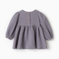 Платье детское с дл. рукавом KAFTAN "Муслин", р.32 (110-116 см), серый
