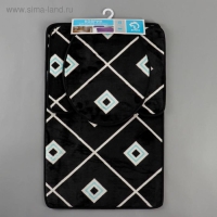 Набор ковриков для ванной и туалета Доляна «Плитка», 3 шт: 50×80, 50×40, 43×38 см Набор ковриков для ванной и туалета Доляна «Плитка», 3 шт: 50×80, 50×40, 43×38 см