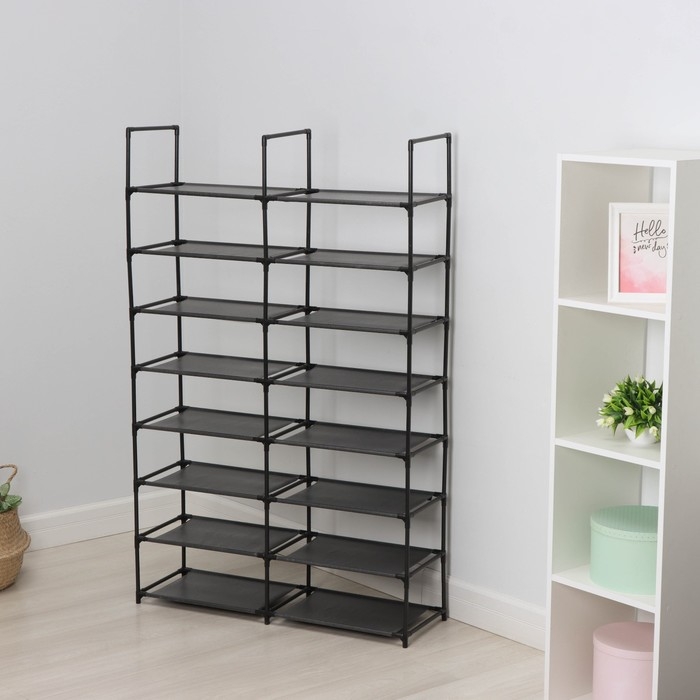 Стеллаж для хранения многофункциональный LaDо́m, 90&times;30&times;142 см, цвет чёрный