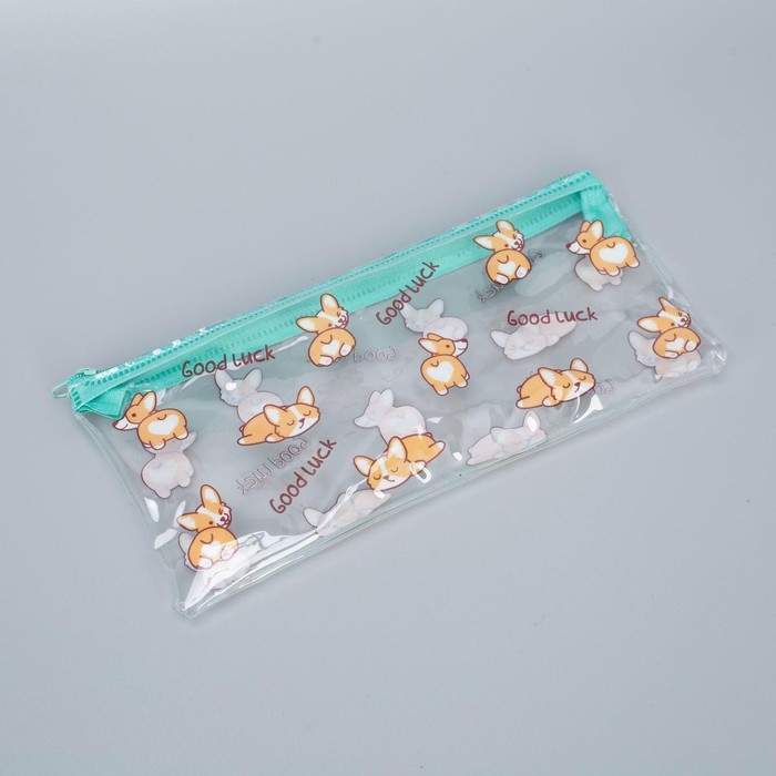 Пенал мягкий 1 отделение, 95 х 205 мм, плоский, ПВХ, Calligrata Пенал мягкий 1 отделение, 95 х 205 мм, плоский, ПВХ, Calligrata "Good Luck"