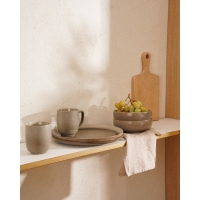 Набор тарелок фарфоровых SL Home &laquo;Мольвено&raquo;, d=21,4 см, цвет коричневый