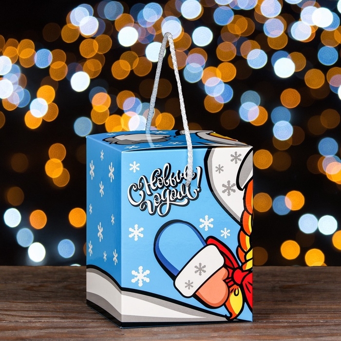 Подарочная коробка "Смекубик Снегурочка",12 х 12 х 15,5 см набор 5 шт